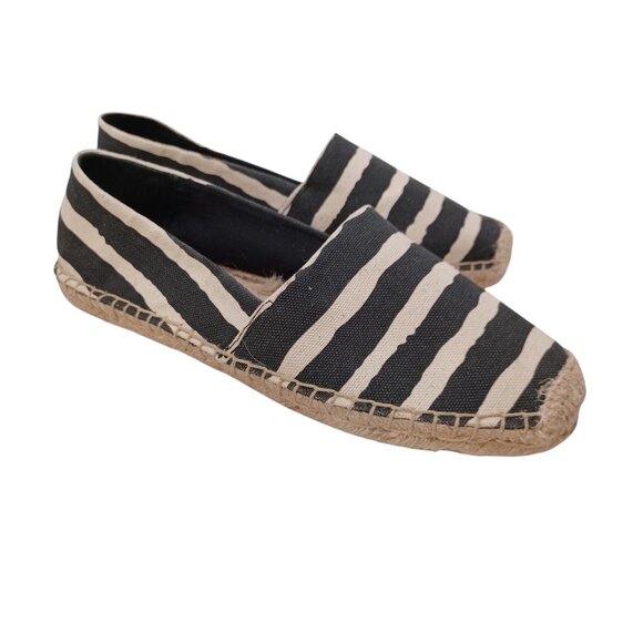 Lucky Brand Shoes - Lucky Brand Flats Tashii Canvas Espadrilles Black Stripes Womens 7